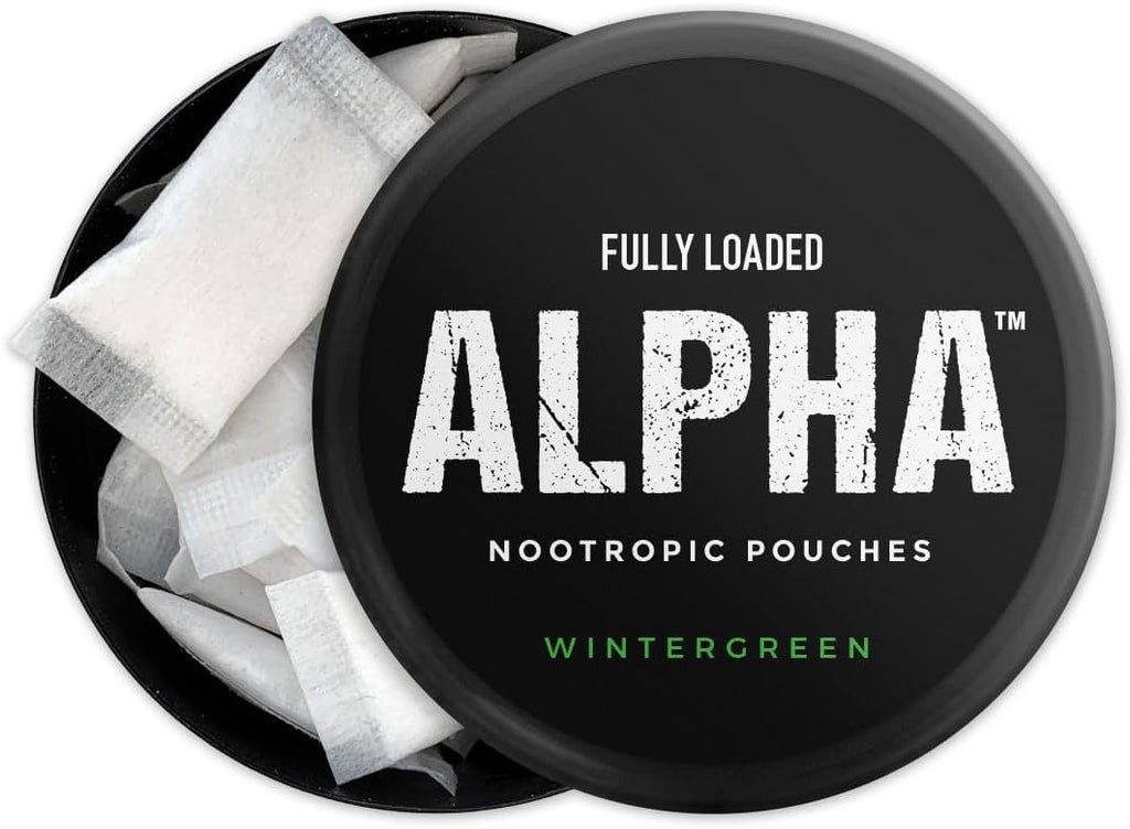 Fully Loaded Alpha Nootropic Pouches (Wintergreen) - 5 Latas - 15 Bolsitas por Lata