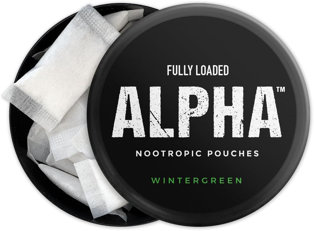 Fully Loaded Alpha Nootropic Pouches (Wintergreen) - 5 Latas - 15 Bolsitas por Lata