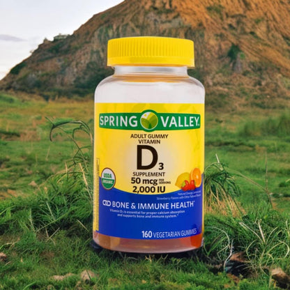 Spring Valley Gomitas de Vitamina D3 – El mantenimiento de los niveles normales de calcio en sangre. – Image 2