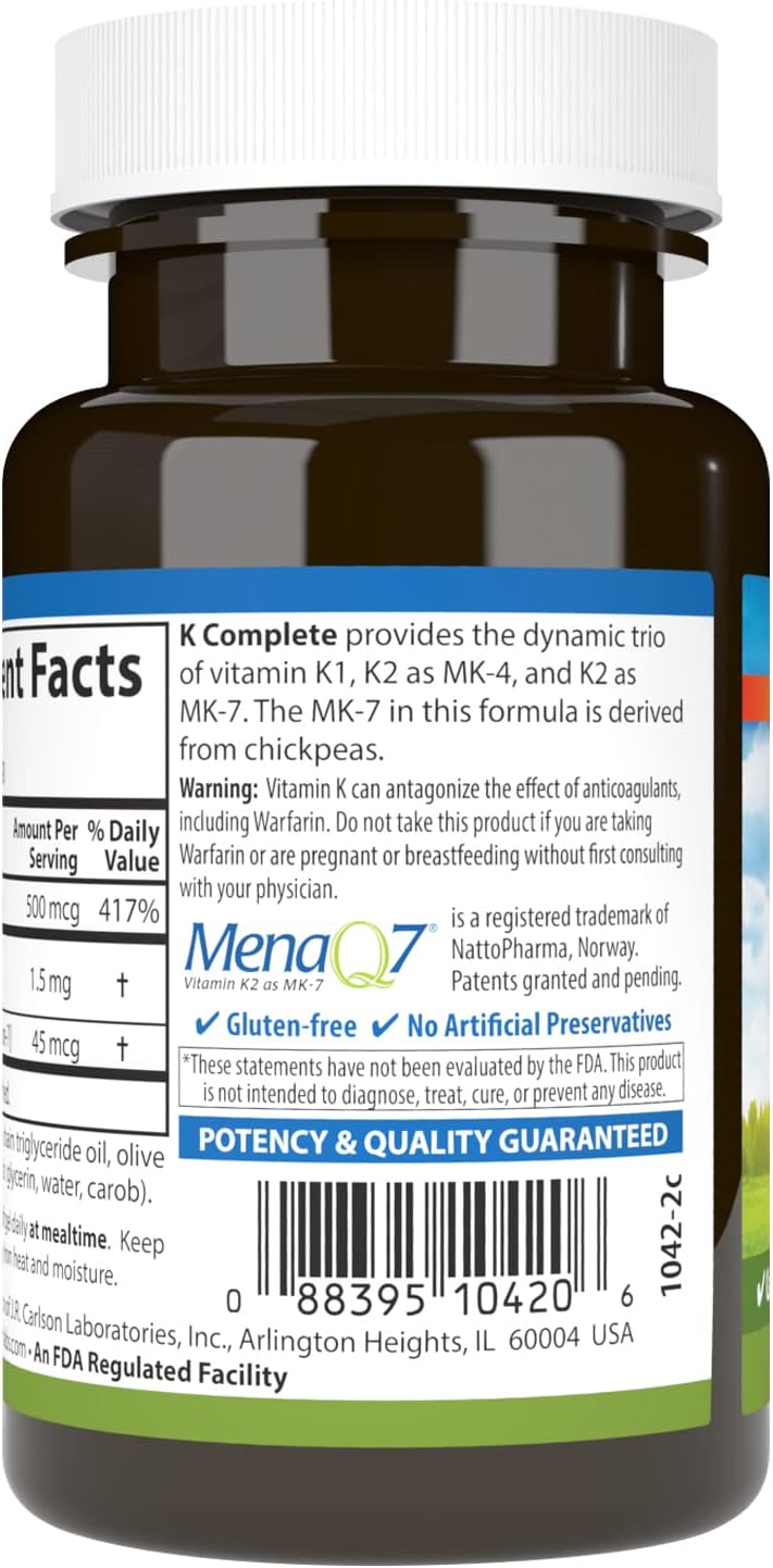 Carlson Labs K Complete Cápsulas blandas, 90 unidades