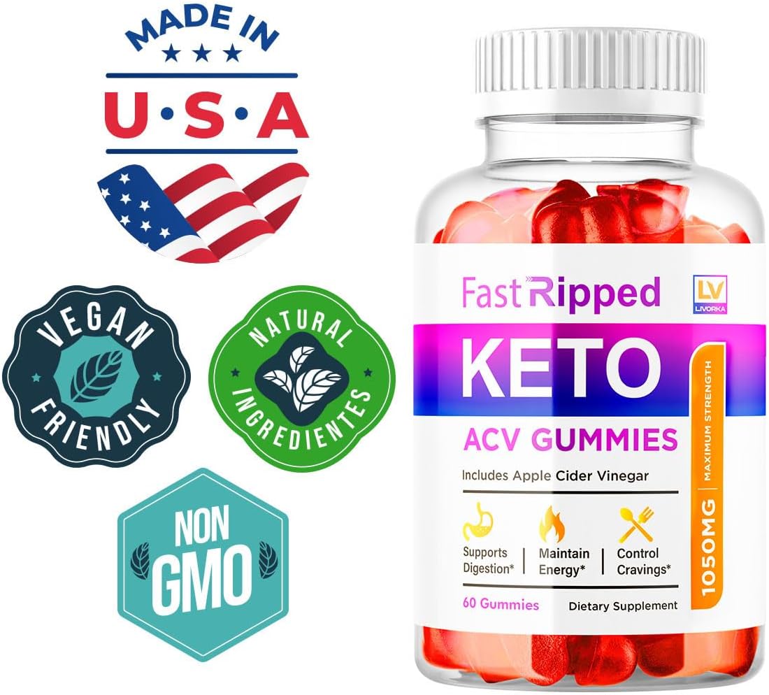 Fast Ripped Keto ACV Gummies - 180 Gominolas de Vinagre de Manzana