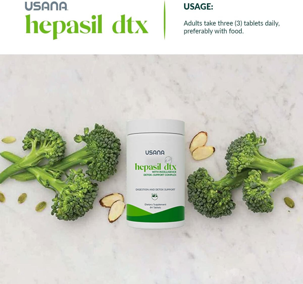 USANA Hepasil DTX con InCelligence - Complejo de Apoyo Hepático, 84 Comprimidos (28 Días)