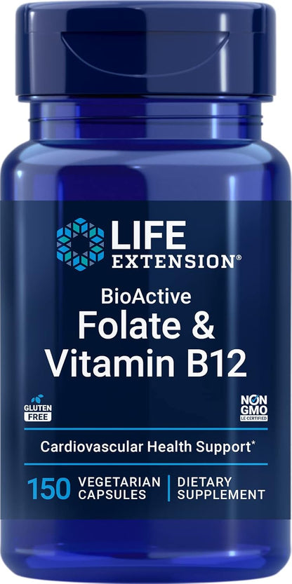 Life Extension BioActive Folate y Vitamina – La formación normal de glóbulos rojos. – Image 1
