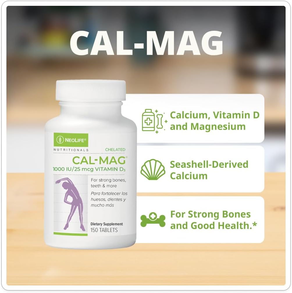 NeoLife Chelated Cal-Mag Tablets con 1000 UI de Vitamina D3