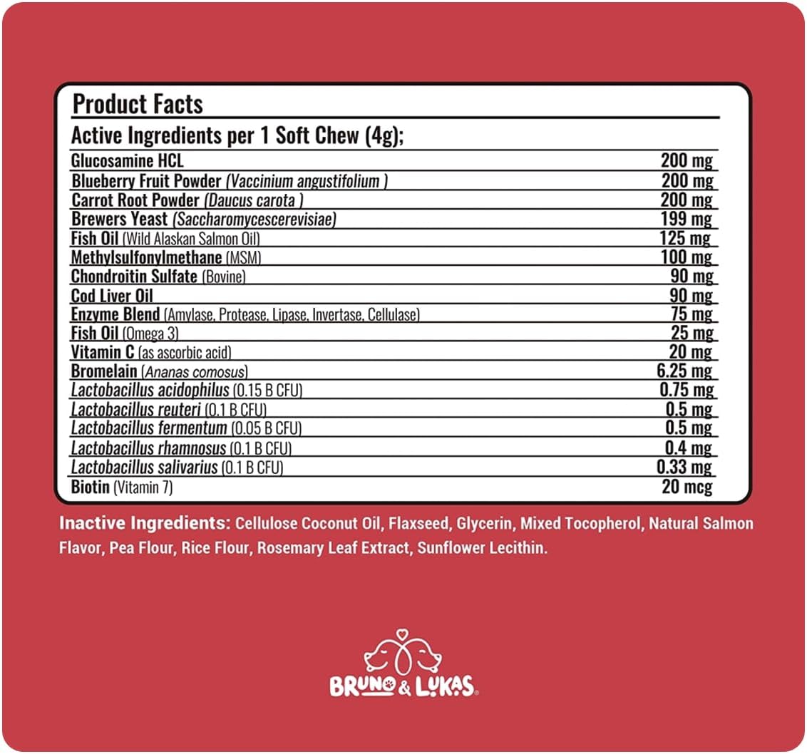 Multivitamin, Probiotics & Allergy Relief Chews for Dogs – 12-in-1 Daily Supplement with Omega 3, Colostrum & Antioxidants – Gut Health, Seasonal Allergy & Itch Support, Immune, Skin & Coat (90 Chews)