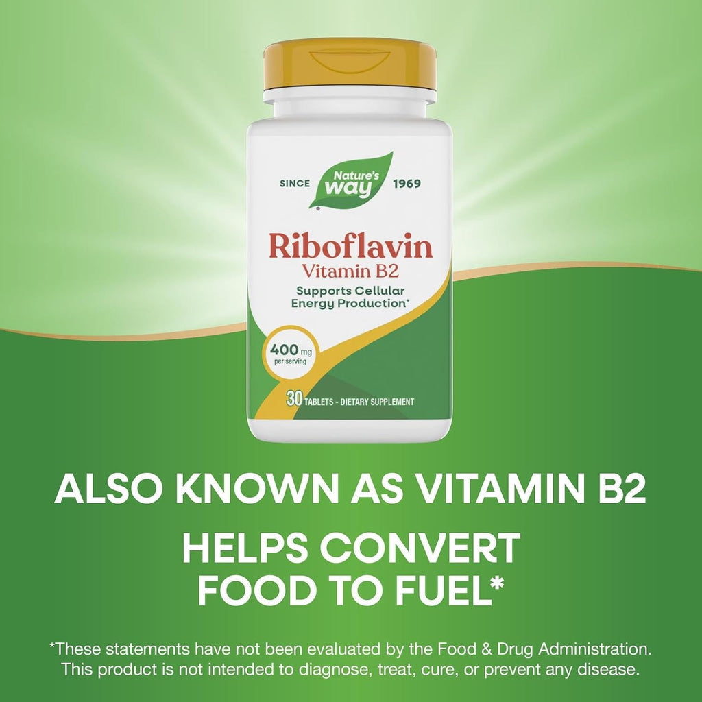 Enzymatic Therapy Riboflavina Vitamina B2, 400 mg por porción