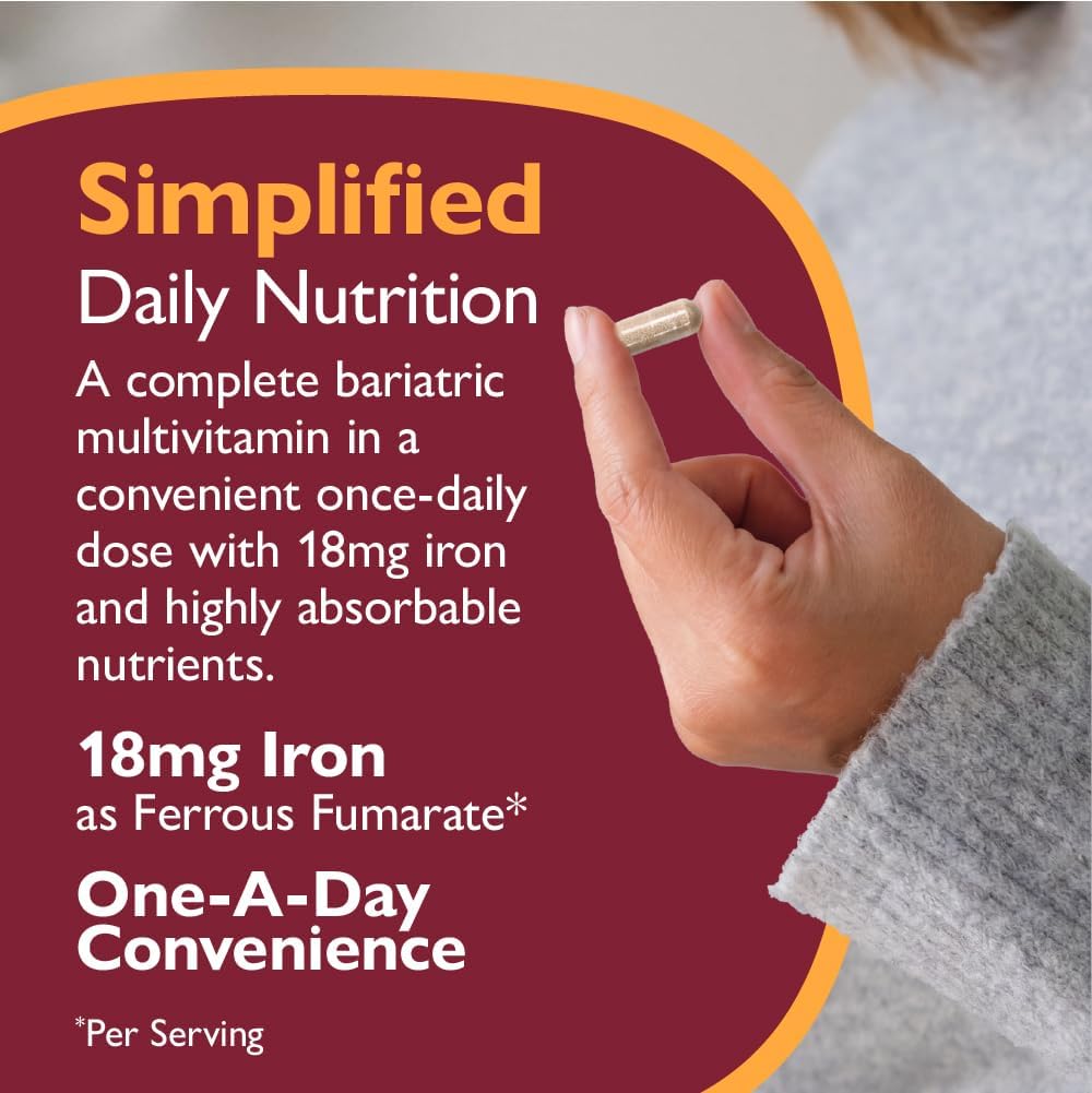 CelebrateONE Bariátrico Multivitamínico con Hierro 18 mg – 30 Cápsulas Vegetales