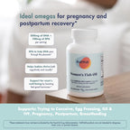 FullWell Women's Fertility Trio - Apoyo a la Fertilidad Femenina - Incluye Potenciador de Fertilidad, Multivitamínico Prenatal y Aceite de Pescado - 30 Dosis