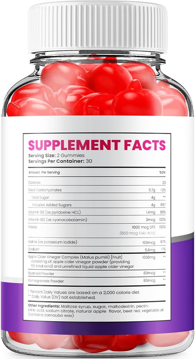 Keto Drops ACV Gummies - 3 Paquetes (180 Gominolas)