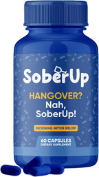 SoberUp Recovery Boost – Hidratación, Electrolitos, Antioxidantes, Mezcla Herbolaria – DHM, Cardo Mariano, Complejo B – Vegano – 60 Cápsulas