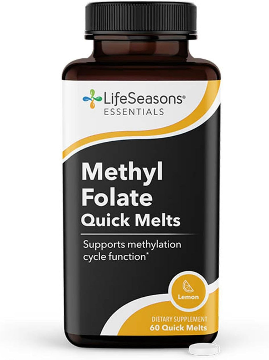 LifeSeasons Essentials Methyl Folate Quick Melts – Suplemento de Metilfolato 5-MTHF – 60 Comprimidos de Disolución Rápida Sabor Limón