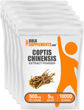BulkSupplements.com Extracto de Coptis Chinensis en Polvo - Suplemento de Berberina, Vegano y Sin Gluten, 500 mg por Ración, 1 kg (Paquete de 5)