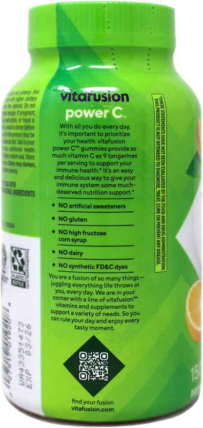 Vitafusion Power C Gominolas de Vitamina C para Adultos (Pack Familiar) – Image 2