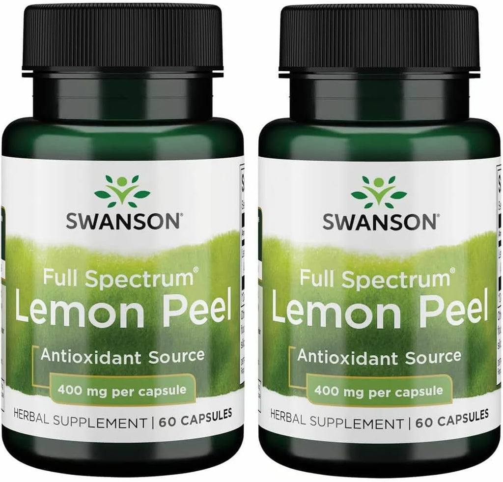 Swanson Full Spectrum Cáscara de Limón 400 mg – 60 Cápsulas (Pack de 2)