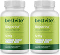 BESTVITE Bioperine 10mg (240 Cápsulas Vegetarianas) - Potenciador de Absorción - Vegano - Sin Gluten - No GMO