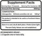 Planet Ayurveda Ashwagandha, cápsulas vegetales de 500mg - 2 botellas