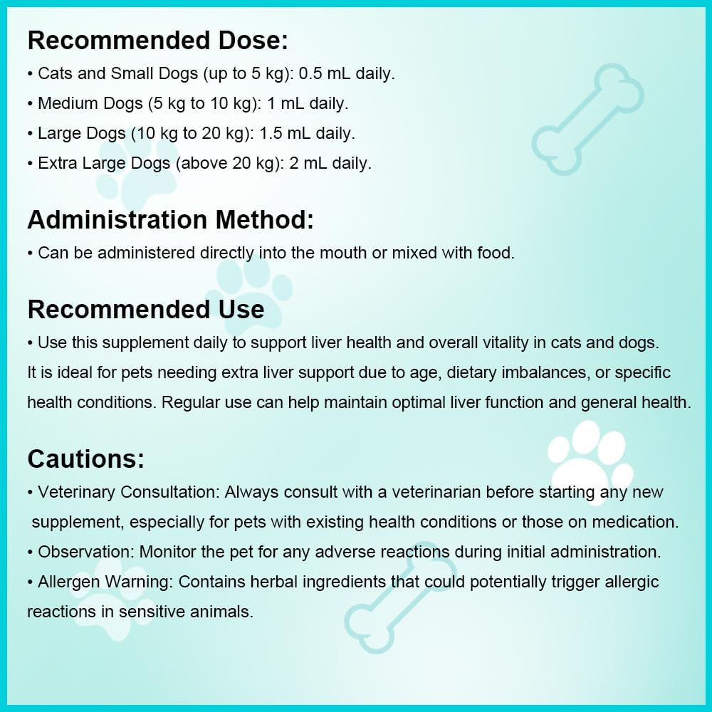 Welsdom Suspensión Herbal de Apoyo Hepático para Perros y Gatos - 30ml