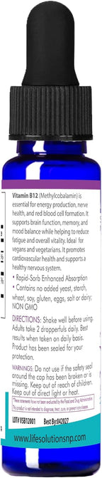 Life Solutions Vitamina B12 Metilcobalamina Líquida - 60 ml