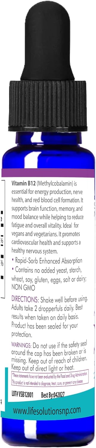 Life Solutions Vitamina B12 Metilcobalamina Líquida - 60 ml
