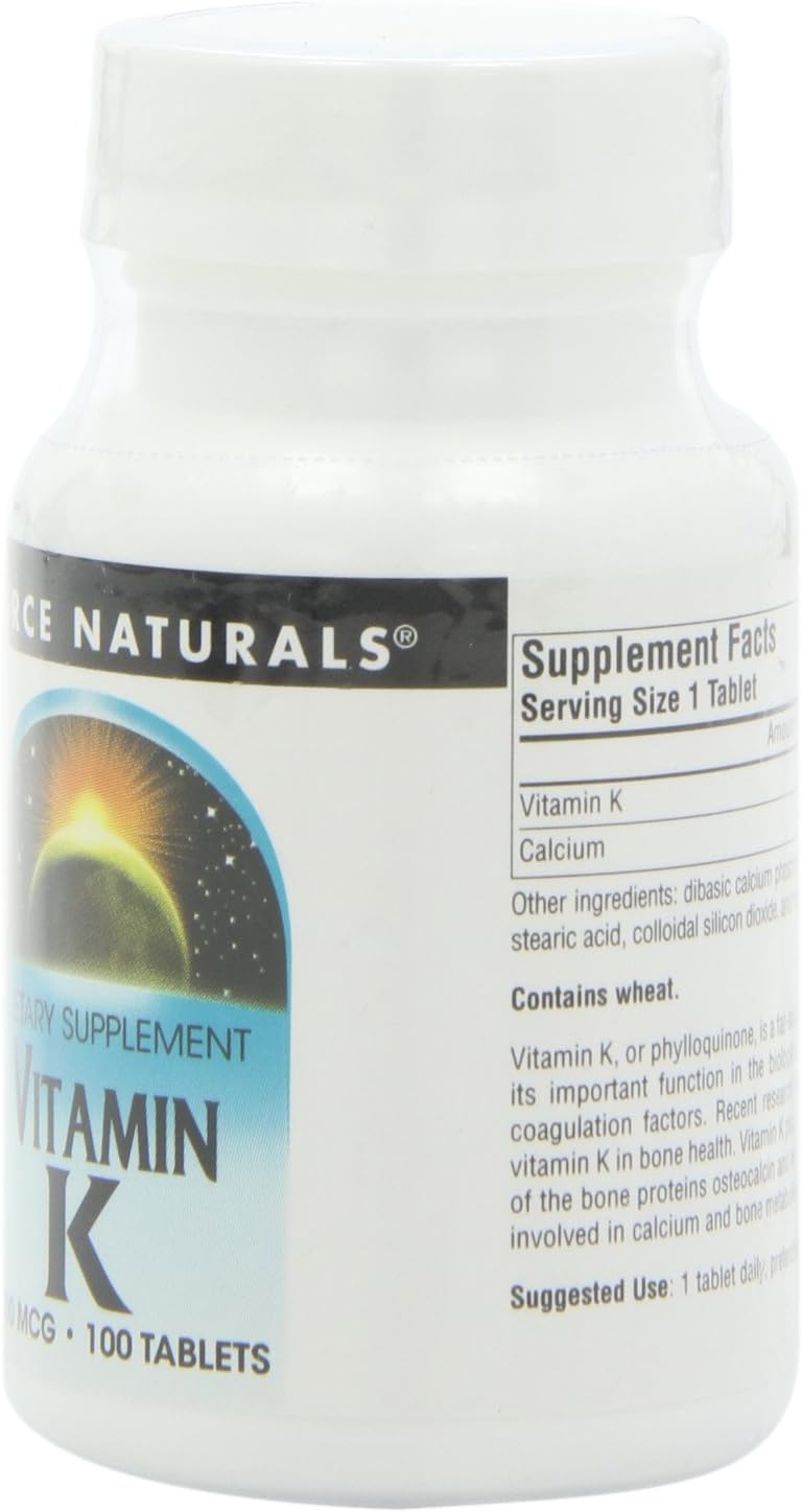 Vitamina K1 de Source Naturals, 100 tabletas
