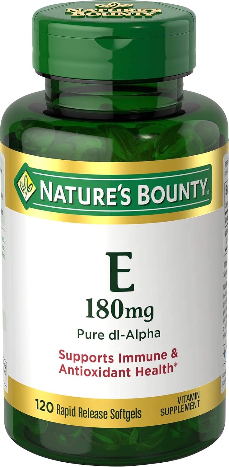 Nature's Bounty Vitamina E 400 UI - 240 Cápsulas Blandas (2 Paquetes de 120)