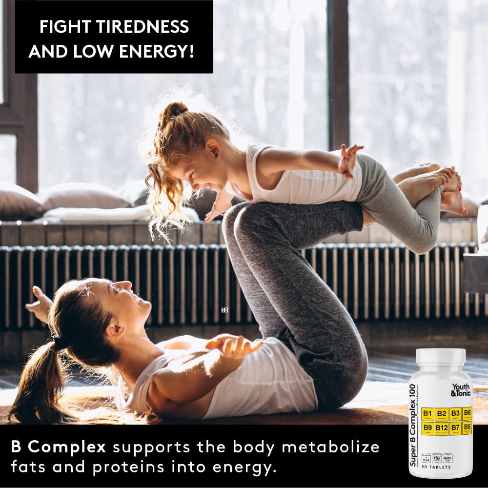 Youth & Tonic Super B Complex 100 - Complejo B con Inositol, Colina y PABA