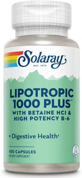 SOLARAY Lipotropic 1000 Plus Complex, 100 Cápsulas