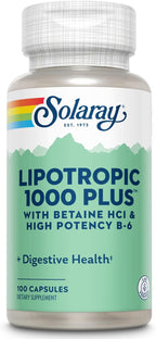 SOLARAY Lipotropic 1000 Plus Complex, 100 Cápsulas