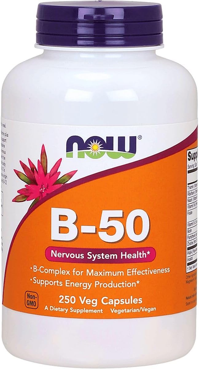 NOW Foods B-50 250 Cápsulas Vegetales