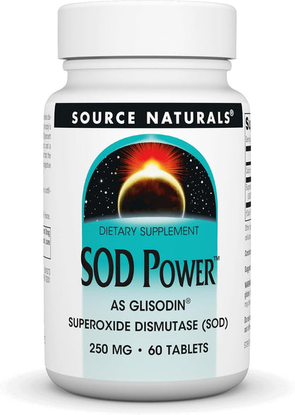Source Naturals SOD Power con GliSODin® - 250 mg, 60 comprimidos – Image 1