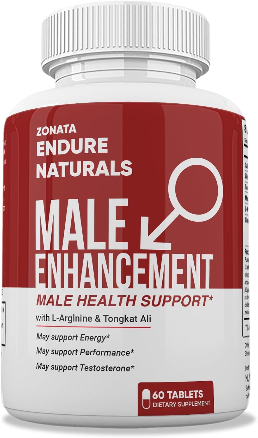 Zonata Endura Naturals Strength Support - Suplemento de Mejora Masculina - 60 Cápsulas