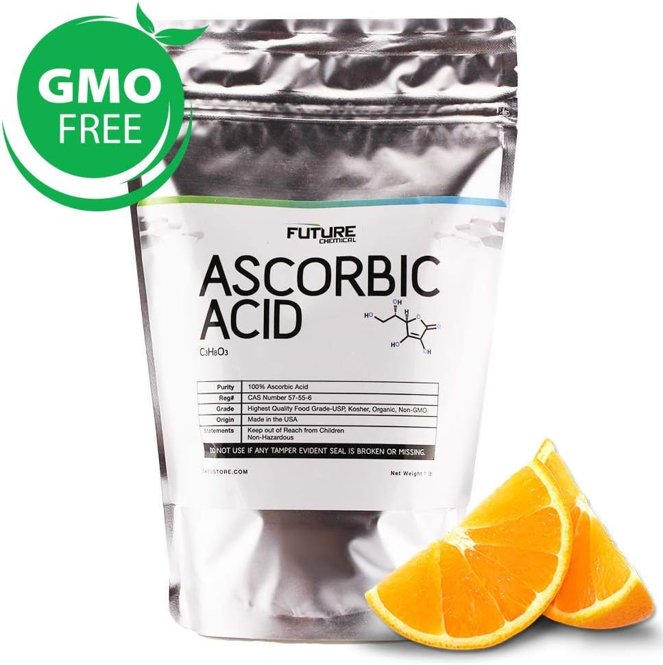 Ácido Ascórbico (Vitamina C) en Polvo USP - 1 Libra