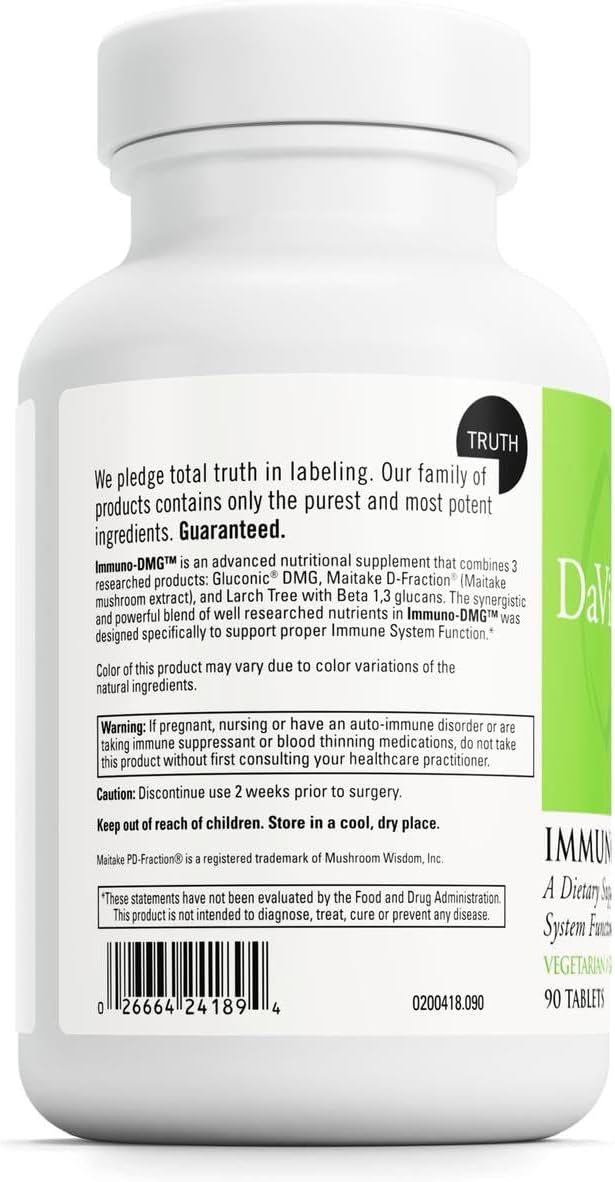 DAVINCI Labs Immuno-DMG - 90 Comprimidos Vegetarianos