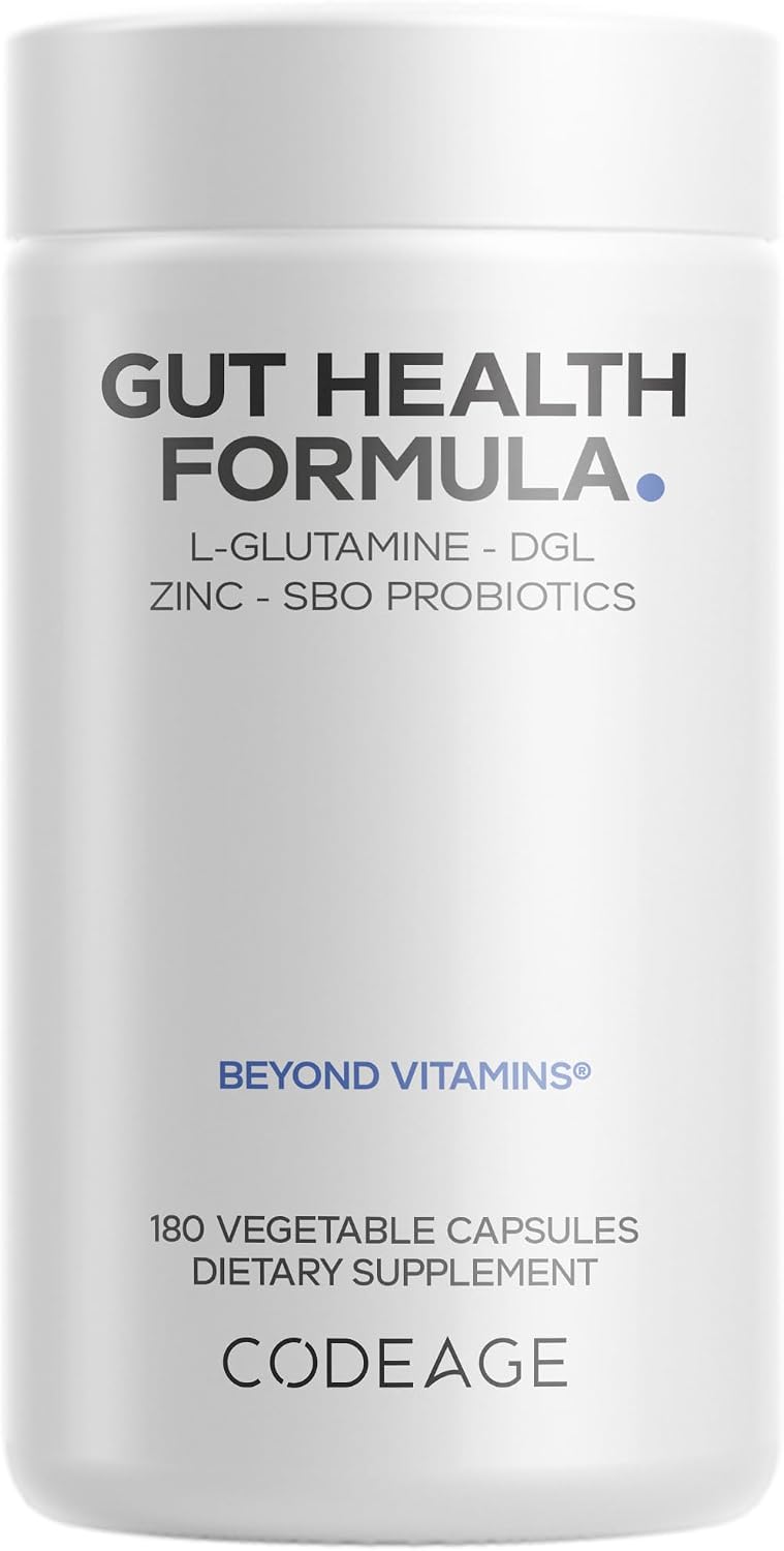Codeage Gut Health – Fórmula Integral para la Salud Intestinal, 180 Cápsulas