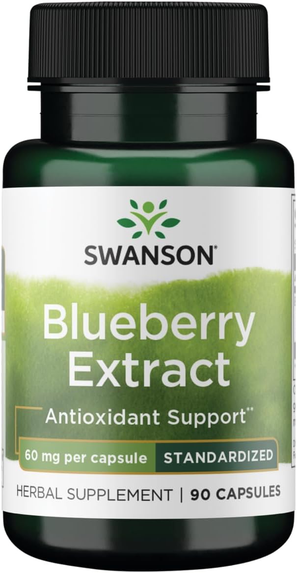 Swanson Bilberry Leaf Extract 60 mg, 90 Capsules