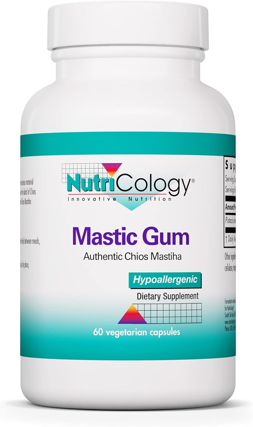 NutriCology Goma de Masticar de Mastic - Chios Mastic Gum - 1000 mg - 120 Cápsulas