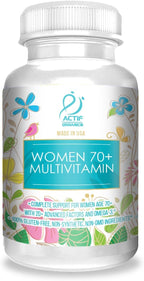 ACTIF Organic Women's Multivitamin 70+ with Omega-3, 90 Capsules