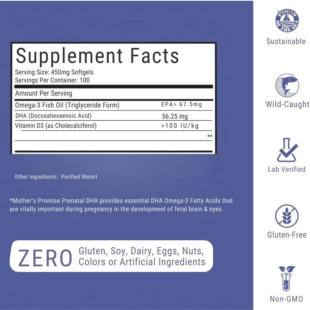 Omega 3 Fish Oil for Dogs & Cats | Joint Support | Brain & Heart Health | Pure EPA DHA | 100 Soft Gels