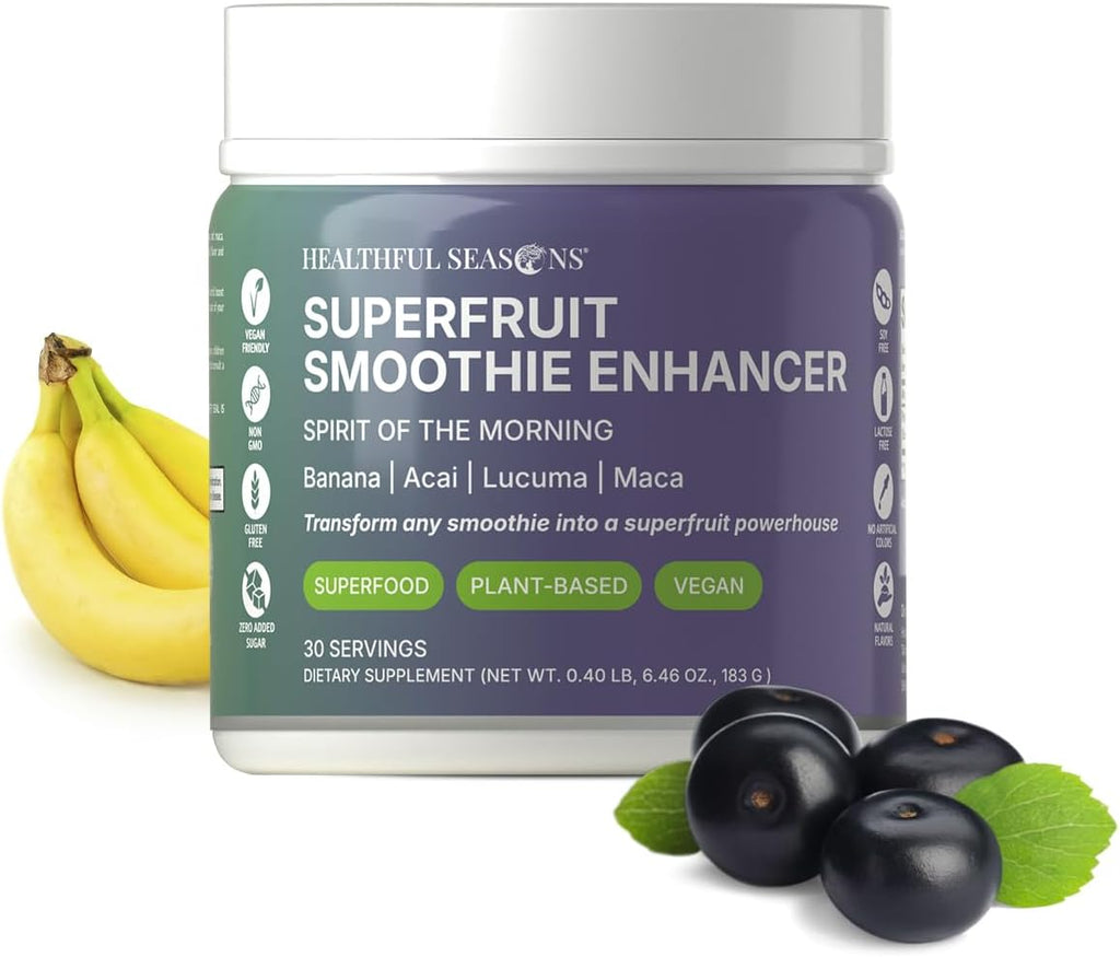 Healthful Seasons Superfood Smoothie Mix - Acai, Lucuma, Maca y Plátano - 30 Raciones