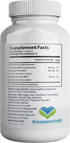 VITASUPPORTMD Vein Formula – Suplemento para la Circulación y Salud Venosa, 60 Cápsulas, Diosmina Hesperidina 667 mg (MPFF) con Bioflavonoides Micronizados