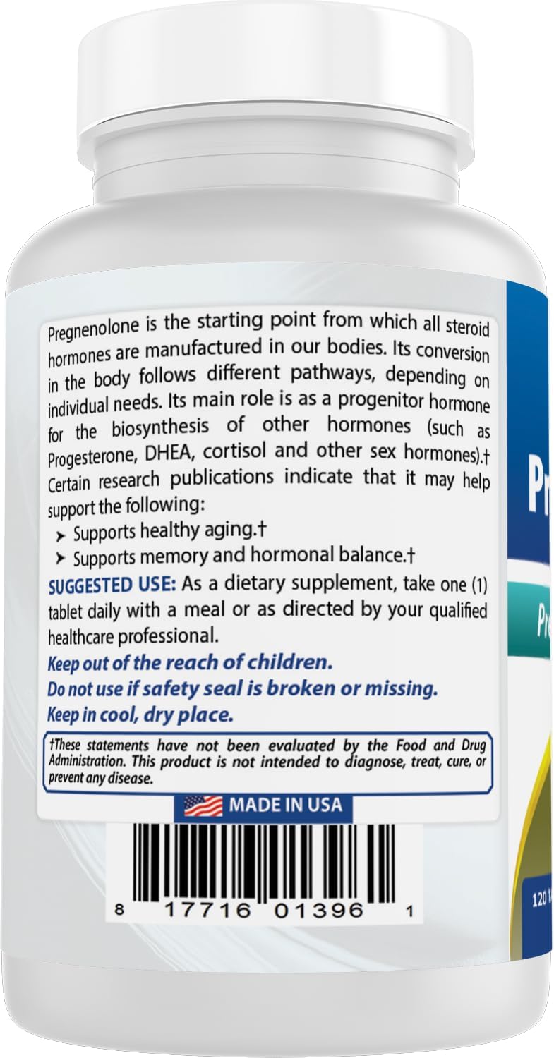 Best Naturals Pregnenolone 30 mg, 120 Tablets