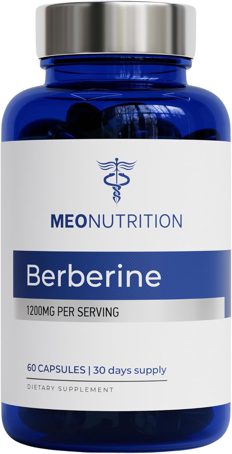 Meo Nutrition Berberina 1200mg HCl - 60 Cápsulas - Apoyo Metabólico y Bienestar General