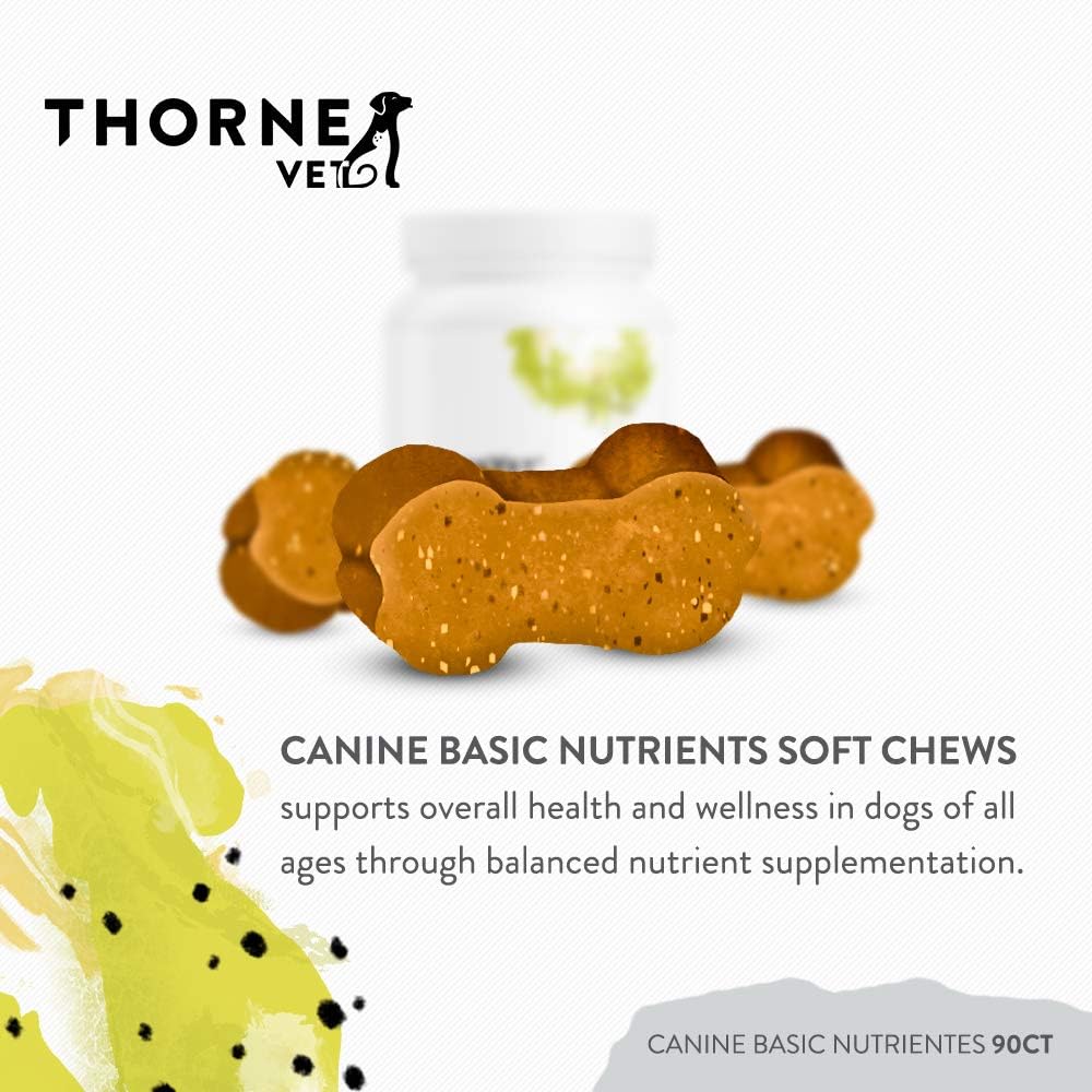ThorneVET Canine Basic Nutrients – Suplemento Multivitamínico para Perros, 90 Masticables Blandos