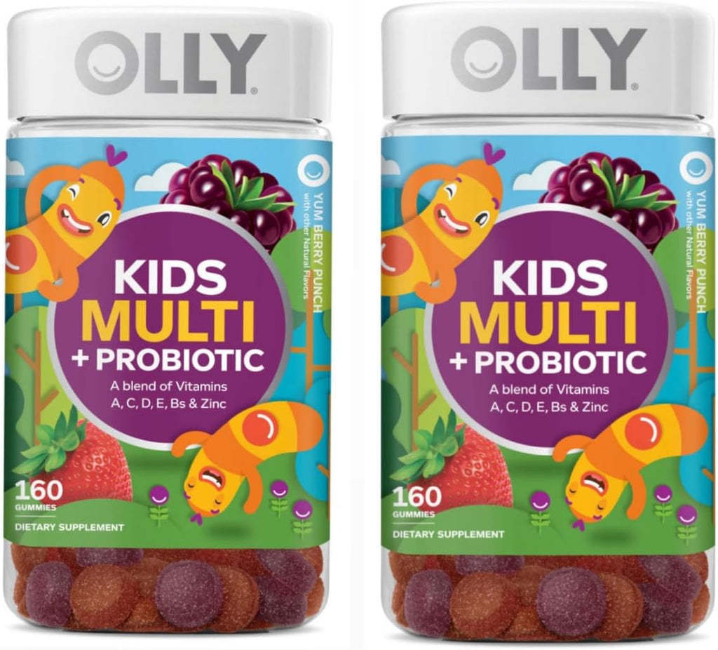 OLLY Kids Multivitamin + Probiotic – 320 Gomitas (2 Envases de 160)