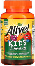 Nature's Way Alive! Multivitamínico Infantil en Gominolas, Mezcla de Frutas y Verduras, Sin Gluten, 90 Gominolas (Pack de 2)