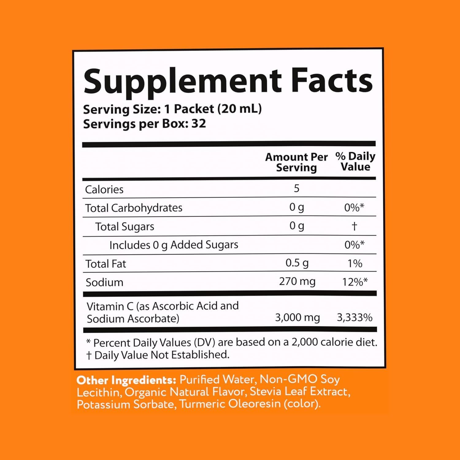 Vida Lifescience Aurora Nutrascience Mega-Liposomal Vitamin C, 3000 mg - 32 Sobres