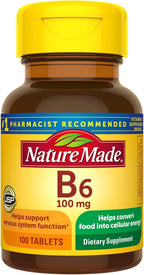 Nature Made Vitamina B6 100 mg – 100 Comprimidos