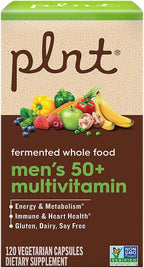 plnt Multivitamínico Fermentado de Alimentos Integrales para Hombres 50+ (120 Cápsulas Veganas)