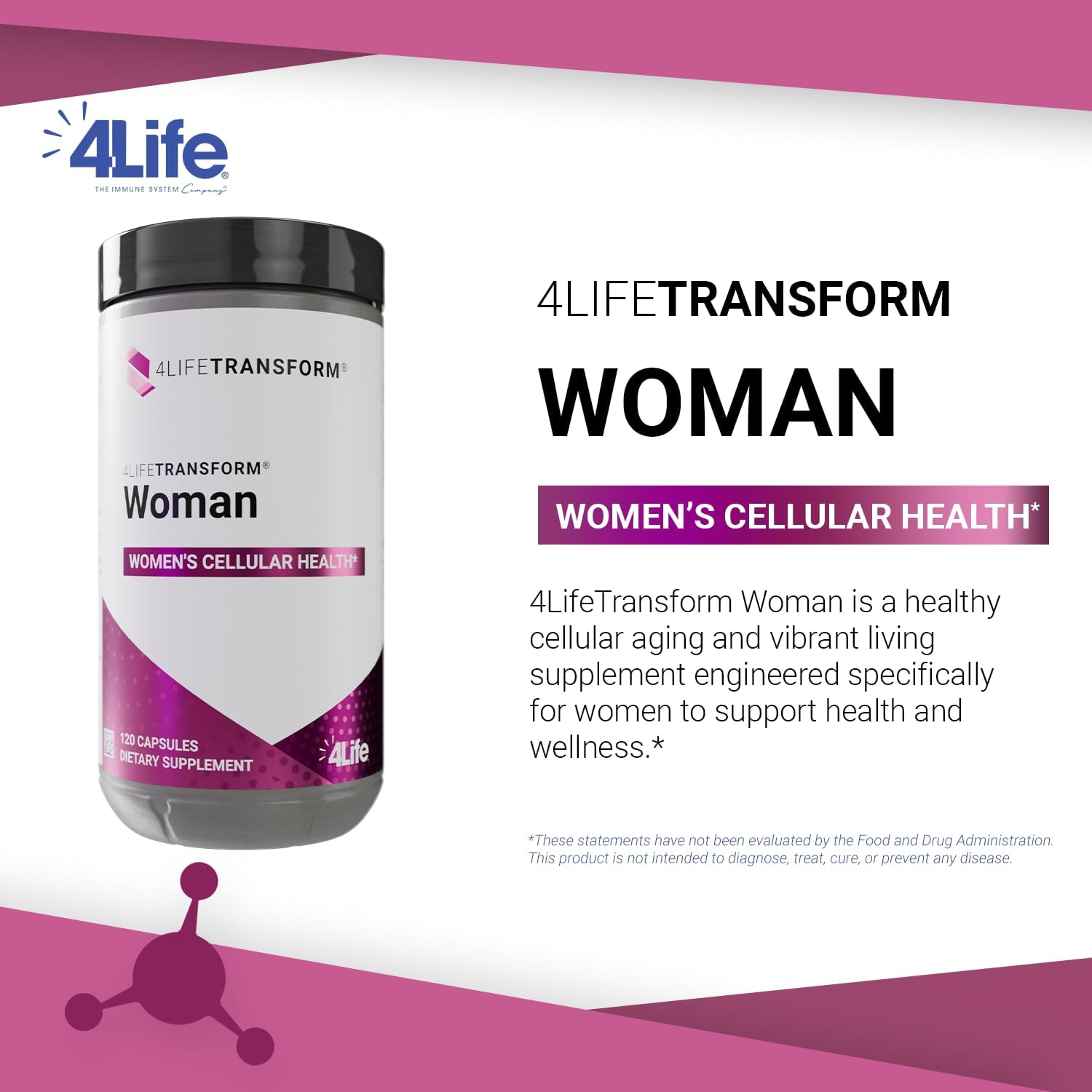 4Life Transform Soporte para el Bienestar de la Mujer con L-Citrulina, 120 Cápsulas