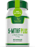 Simlike Active Folate (5-MTHF) con Complejo B, B12, B2 y B6 - Apoya la metilación y niveles saludables de homocisteína - Sin gluten, lácteos ni soja - 60 cápsulas de 5mg de L-metilfolato